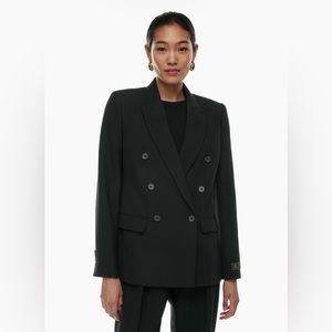 Aritzia Double Breasted Blazer in XXS Black
